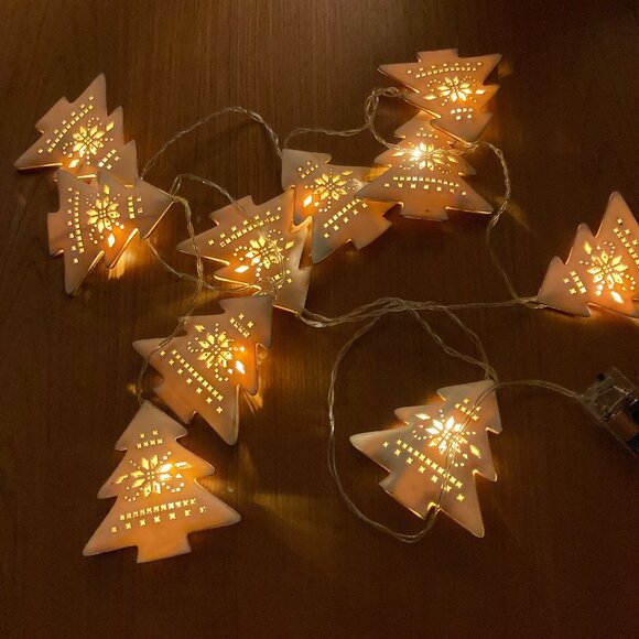 Lot of 3 Wooden String Light Sets — Battery Powered — Holiday Decor - Picture 3 of 7